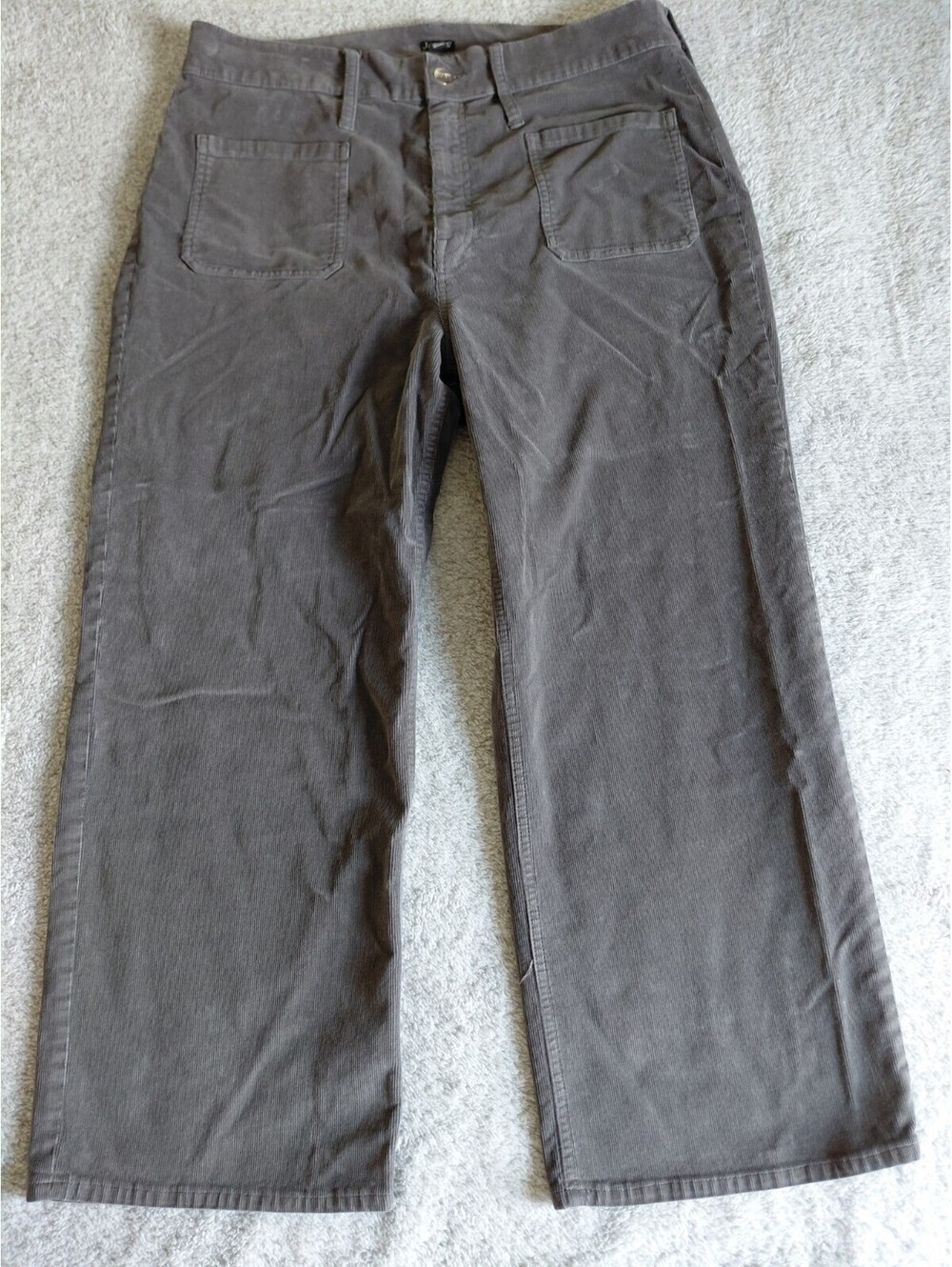 J.Crew Sailor Wide Leg Chino Pants 33 Corduroy Gray Quiet Luxury